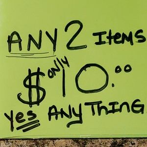 2/$10.00 Sale!!!!!!!!!!!!!!!